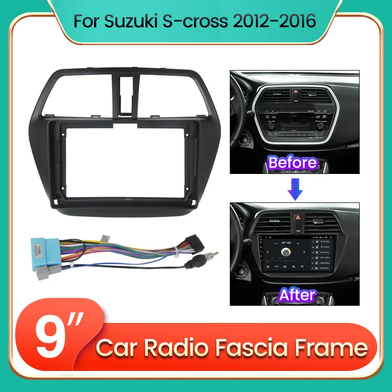 NaviFly 9'' Android Car radio Frame Audio Fitting Adaptor Dashboard Trim Kits Facia cable Panel For Suzuki SX4 S-Cross 2012-2016
NaviFly 9'' Android Car radio Frame Audio Fitting Adaptor Dashboard Trim Kits Facia cable Panel For Suzuki SX4 S-Cross 2012-2016