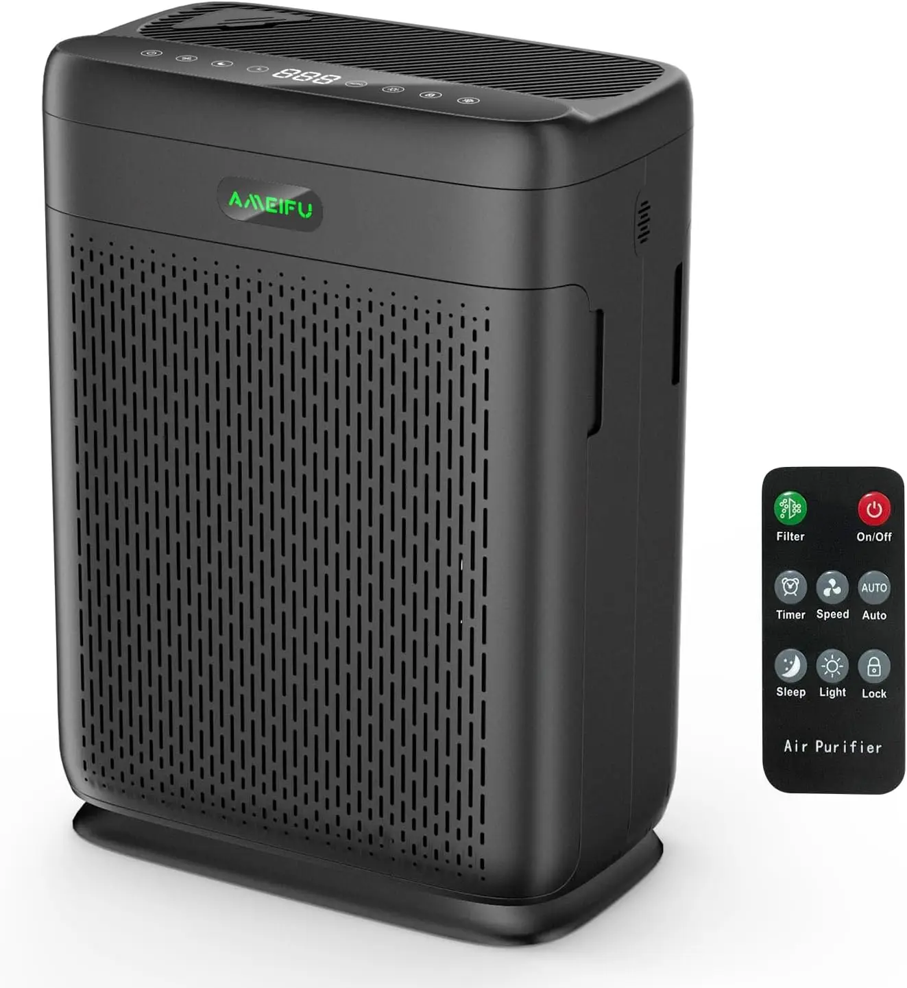 Большой очиститель воздуха для помещений с пультом ДУ, HEPA-фильтром, дисплеем PM2.5 для отображения данных о пыли, домашних животных, дыме, охватывает площадь до 3000 кв. футов
Большой очиститель воздуха для помещений с пультом ДУ, HEPA-фильтром, дисплеем PM2.5 для отображения данных о пыли, домашних животных, дыме, охватывает площадь до 3000 кв. футов