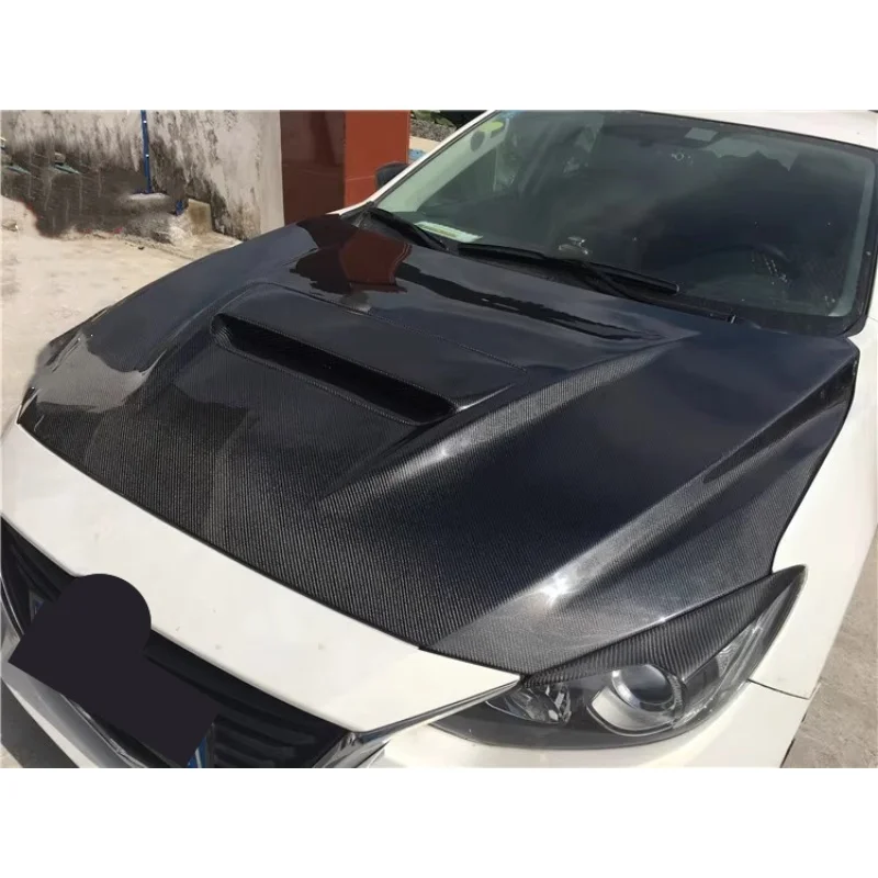 Крышка капота двигателя из углеродного волокна для Mazda3 Axela, модифицированные новые стильные автомобильные аксессуары
Крышка капота двигателя из углеродного волокна для Mazda3 Axela, модифицированные новые стильные автомобильные аксессуары