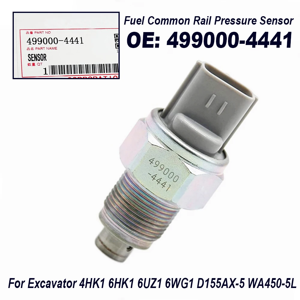 499000-4441 4990004441 Fuel Rail Pressure Sensor For Excavator 4HK1 6HK1 6UZ1 6WG1 D155AX-5 WA450-5L Auto Parts high quality
499000-4441 4990004441 Fuel Rail Pressure Sensor For Excavator 4HK1 6HK1 6UZ1 6WG1 D155AX-5 WA450-5L Auto Parts high quality