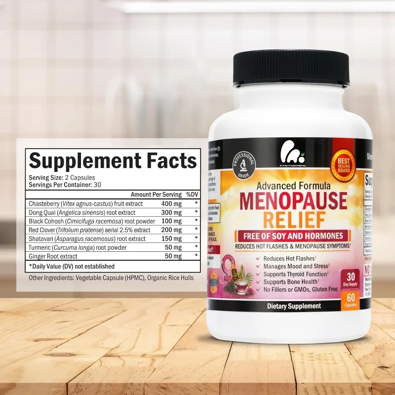 Herbal menopausal supplements support women - Milk thistle, red clover, turmeric -60 vegetarian capsules
Herbal menopausal supplements support women - Milk thistle, red clover, turmeric -60 vegetarian capsules