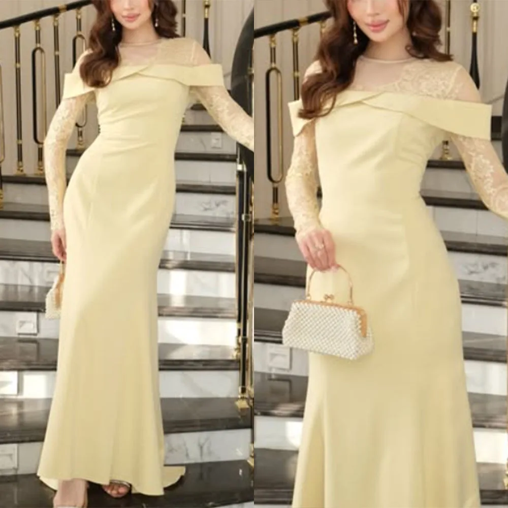 Customized Off Shoulder Floor Length Sweep Train Lace Yellow A-line Reception Dresses for Weddings Vestidos Casamento Convidada
Customized Off Shoulder Floor Length Sweep Train Lace Yellow A-line Reception Dresses for Weddings Vestidos Casamento Convidada