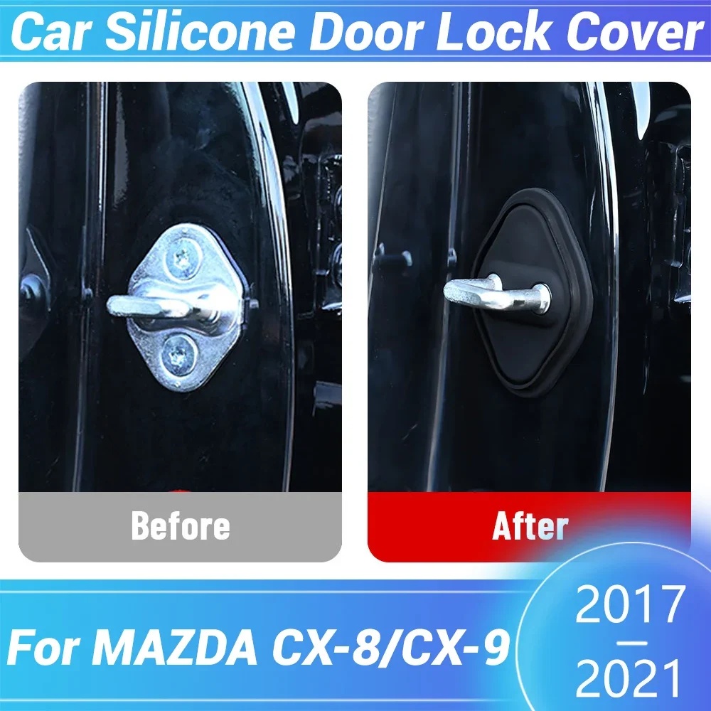 For MAZDA CX-8 MAZDA CX-9 2017-2021 Car Door Lock Silicone Buckle Protector Cover Auto Door Latch Anti-collision Accessories
For MAZDA CX-8 MAZDA CX-9 2017-2021 Car Door Lock Silicone Buckle Protector Cover Auto Door Latch Anti-collision Accessories