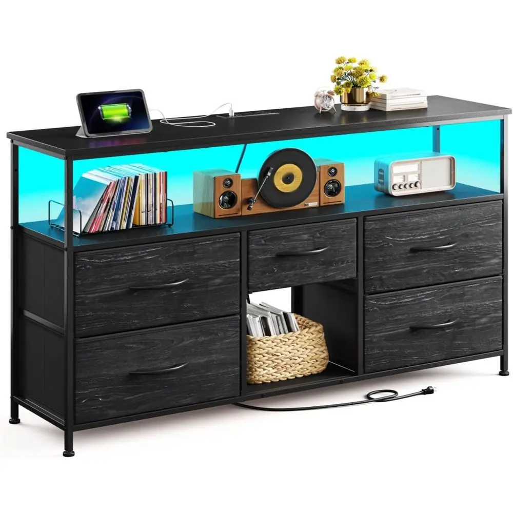 Drer TV Stand or 50" TV with Power Outlets & LED Light, Entertainment Center with Storage 5 abric Ders Drers TV Stand or Bedroom
Drer TV Stand or 50" TV with Power Outlets & LED Light, Entertainment Center with Storage 5 abric Ders Drers TV Stand or Bedroom