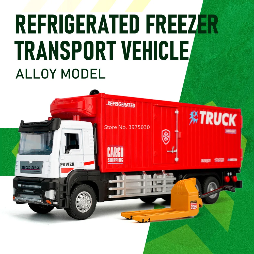 1:32 Refrigerated Freezer Transport Vehicle Alloy Diecast Model Toys Car Doors Opened Pull Back Truck Surprise Gift for Friends
1:32 Refrigerated Freezer Transport Vehicle Alloy Diecast Model Toys Car Doors Opened Pull Back Truck Surprise Gift for Friends
