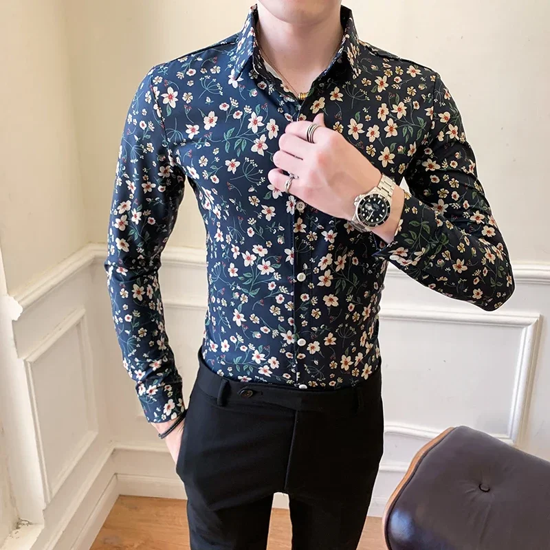 Fashion Floral Shirt Men 2023 Spring New Long Sleeve Men's Social Shirts Casual Streetwear Slim Fit Night Club Prom Tuxedo 3XL
Fashion Floral Shirt Men 2023 Spring New Long Sleeve Men's Social Shirts Casual Streetwear Slim Fit Night Club Prom Tuxedo 3XL