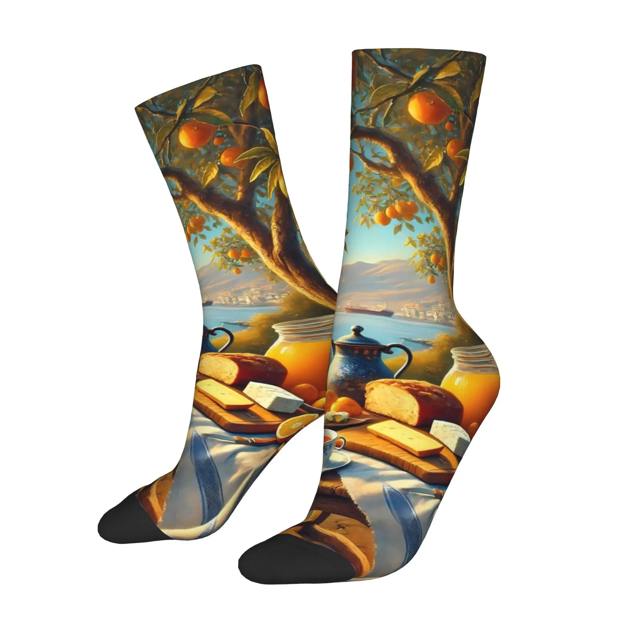 Носки с фруктами и растениями, мужской полиэстер с принтом 
Носки с фруктами и растениями, мужской полиэстер с принтом