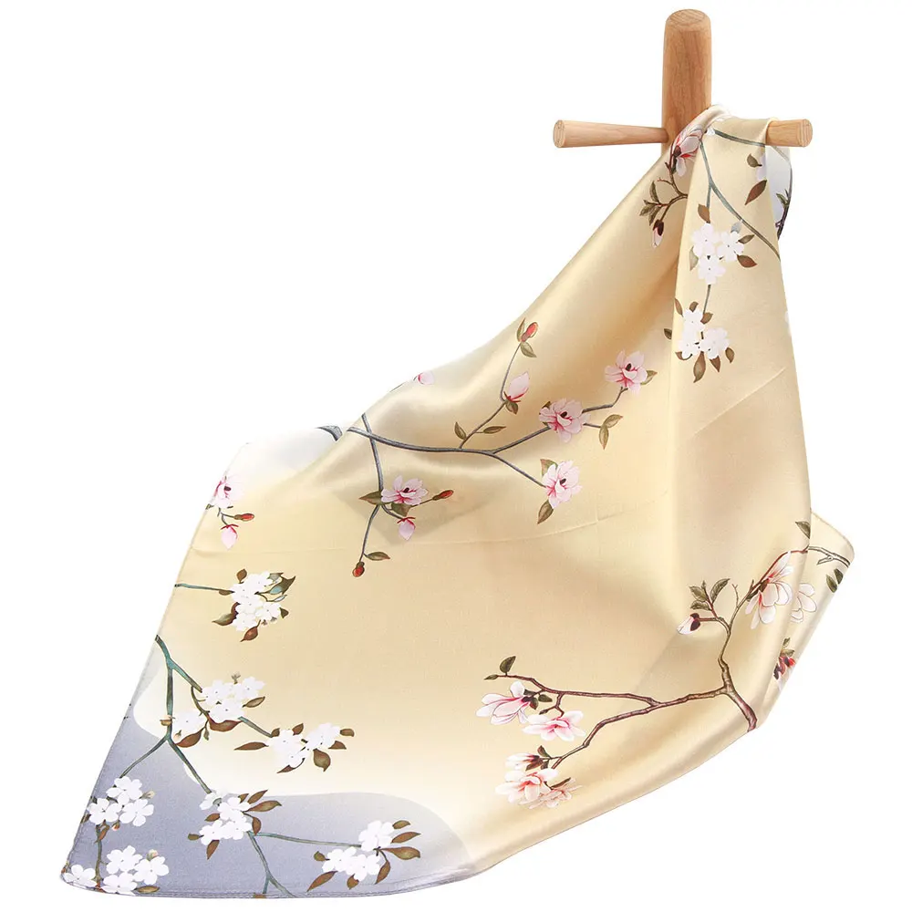 53cm 100% Pure Silk Women's Neck Scarf Floral Print Ladies' Creative Square Magnolia Pashmina Handkerchief Friend Gift Headband
53cm 100% Pure Silk Women's Neck Scarf Floral Print Ladies' Creative Square Magnolia Pashmina Handkerchief Friend Gift Headband