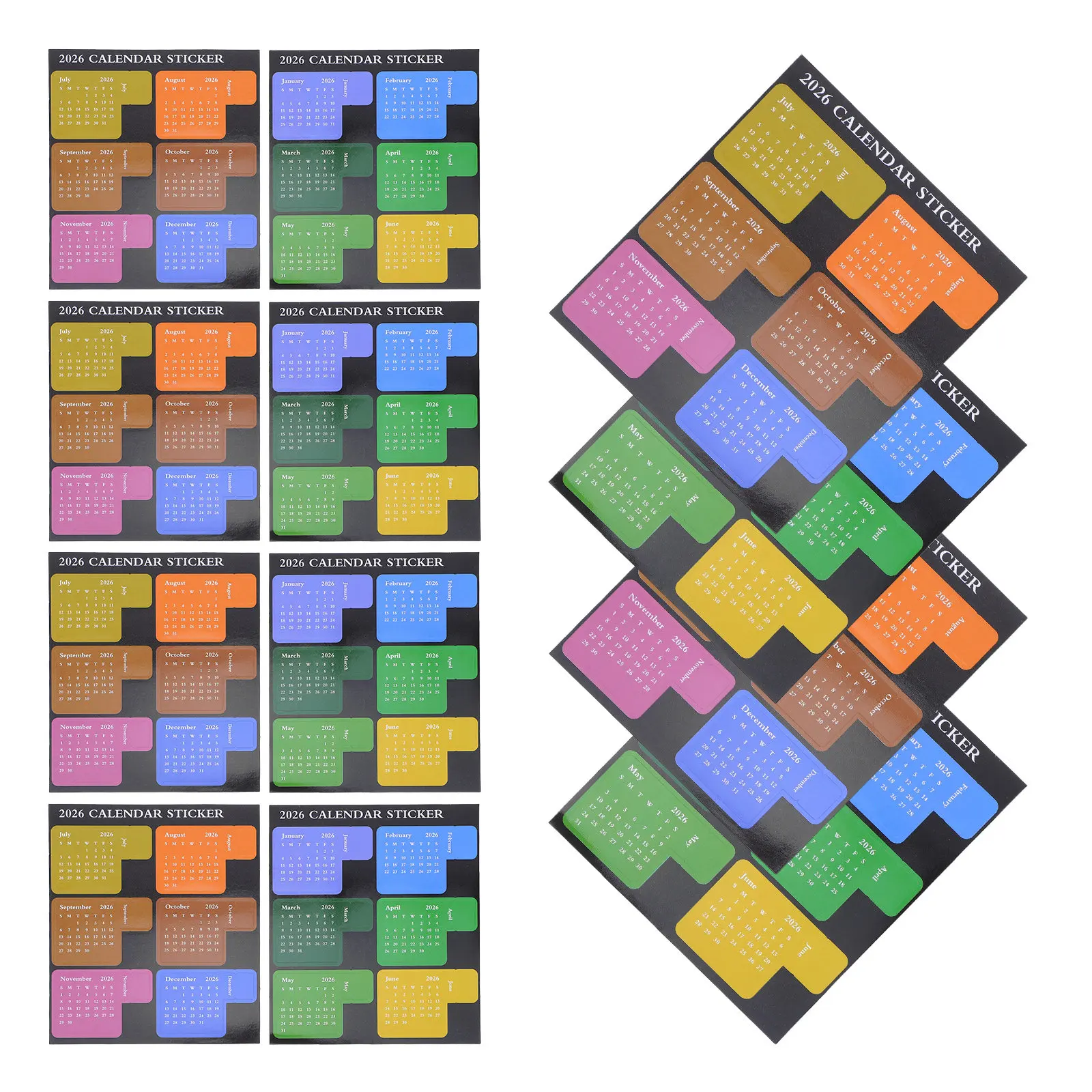 6Sets Bright Color Calendar Index Tabs Stickers 12 Months Planner Page Markers Adhesive Sticky Tabs for Notebooks Diaries Family
6Sets Bright Color Calendar Index Tabs Stickers 12 Months Planner Page Markers Adhesive Sticky Tabs for Notebooks Diaries Family