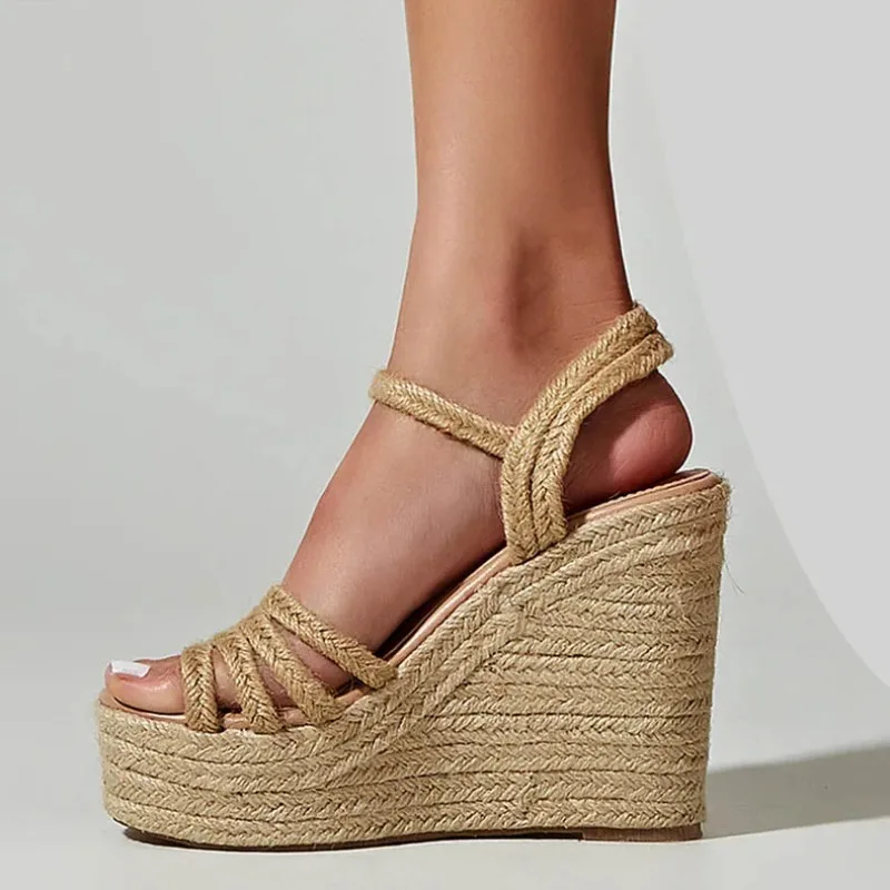 Espadrilles Spring summer bohemian wedges platform peep toe sandals ankle strap high heel casual straw shoes pumps
Espadrilles Spring summer bohemian wedges platform peep toe sandals ankle strap high heel casual straw shoes pumps