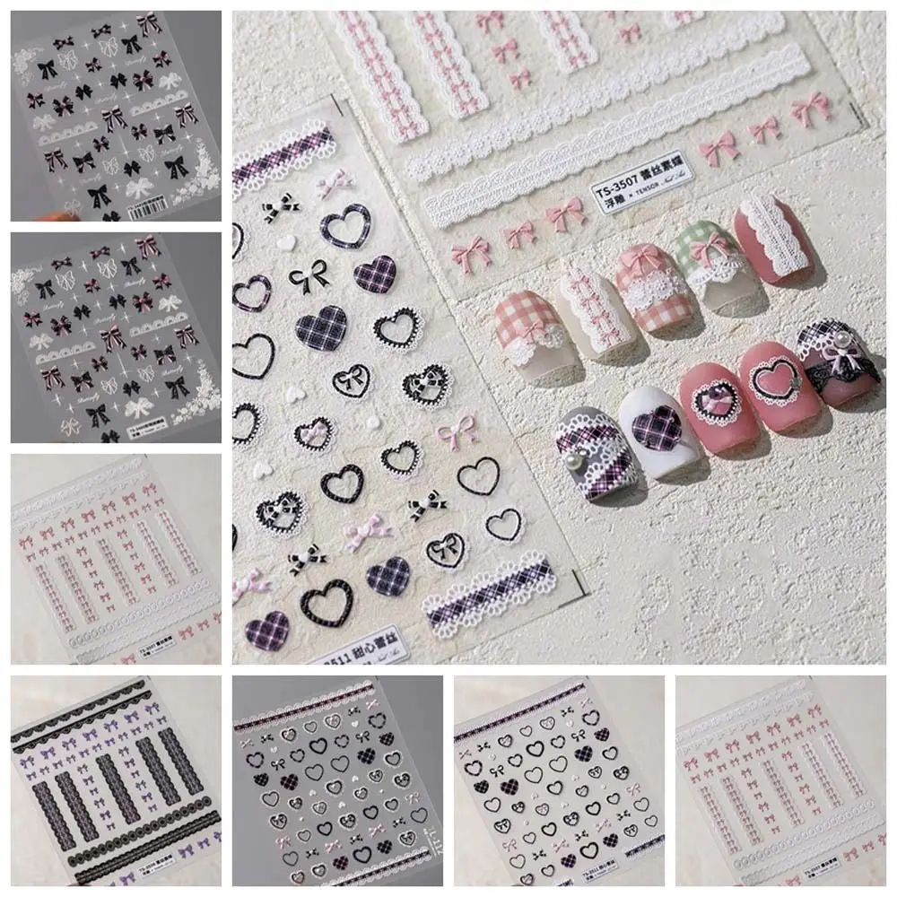 Pink White Black Lace Lace Bow Nail Stickers Pearl Bow Stickers Love Heart Bowknot Nail Decals Nail Accessories
Pink White Black Lace Lace Bow Nail Stickers Pearl Bow Stickers Love Heart Bowknot Nail Decals Nail Accessories