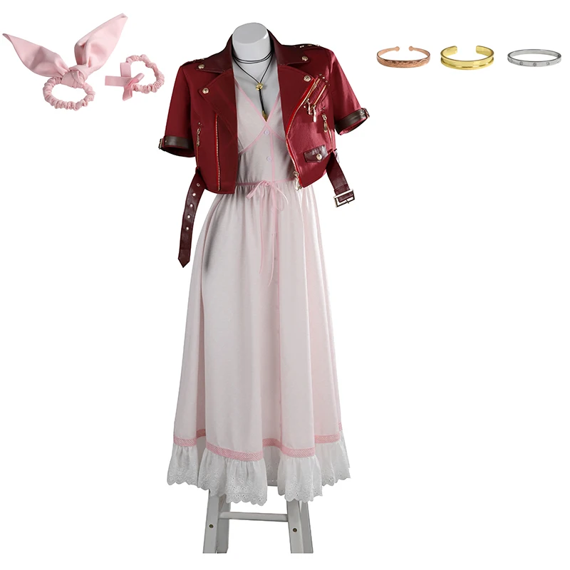 FF7 Remake Aerith Gainsborough Cosplay Costume Final Fantasy Halloween Outfit Fancy Party Dress Women Jacket Outfit Set
FF7 Remake Aerith Gainsborough Cosplay Costume Final Fantasy Halloween Outfit Fancy Party Dress Women Jacket Outfit Set