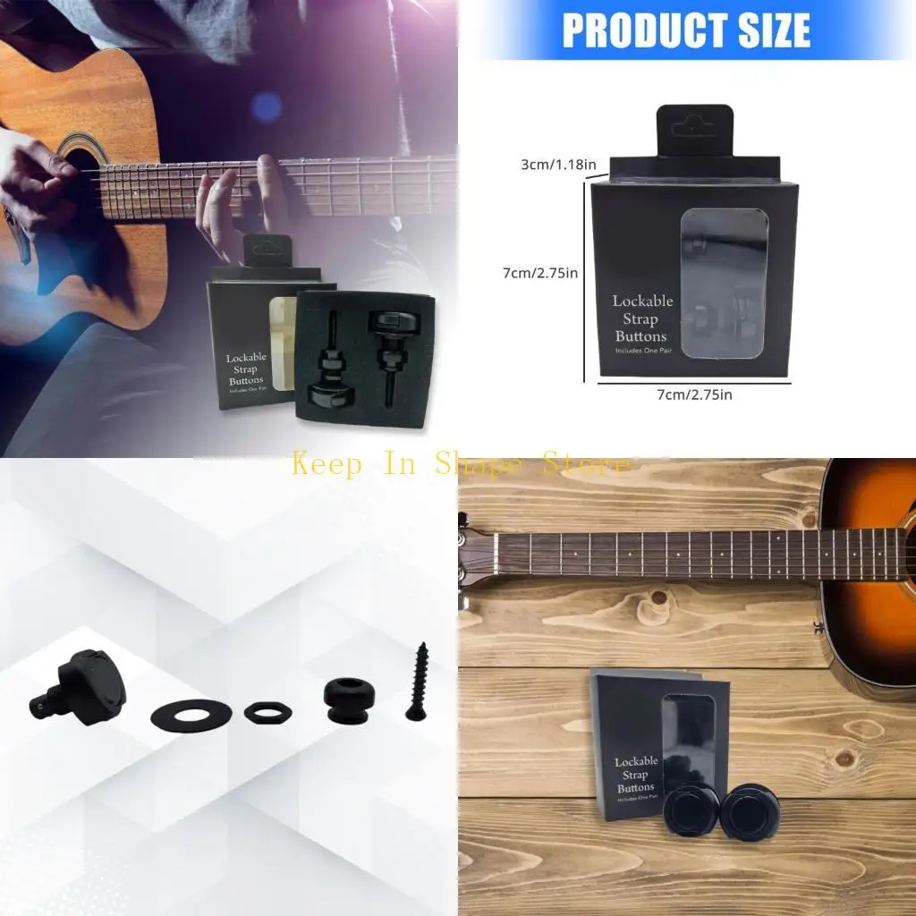 U1JC 1 Pair Guitar Strap Locks Antislip Buttons Alloy Strap Lock Buttons for Guitar
U1JC 1 Pair Guitar Strap Locks Antislip Buttons Alloy Strap Lock Buttons for Guitar