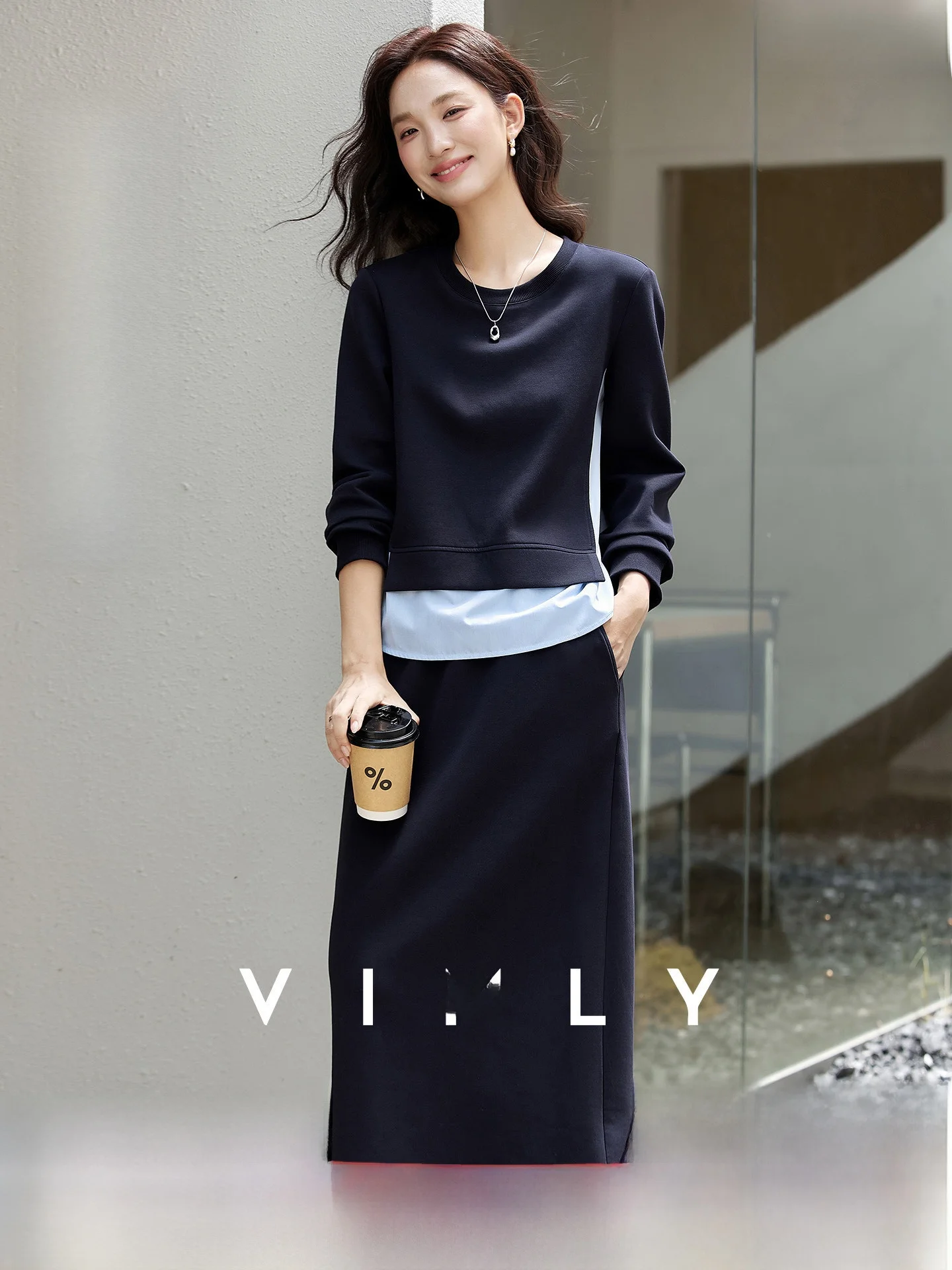 Spring New Arrival Women's Hoodie Set Patchwork round Neck Overhead Long Skirt Two-Piece Casual Style Cotton Blend Fashion
Spring New Arrival Women's Hoodie Set Patchwork round Neck Overhead Long Skirt Two-Piece Casual Style Cotton Blend Fashion