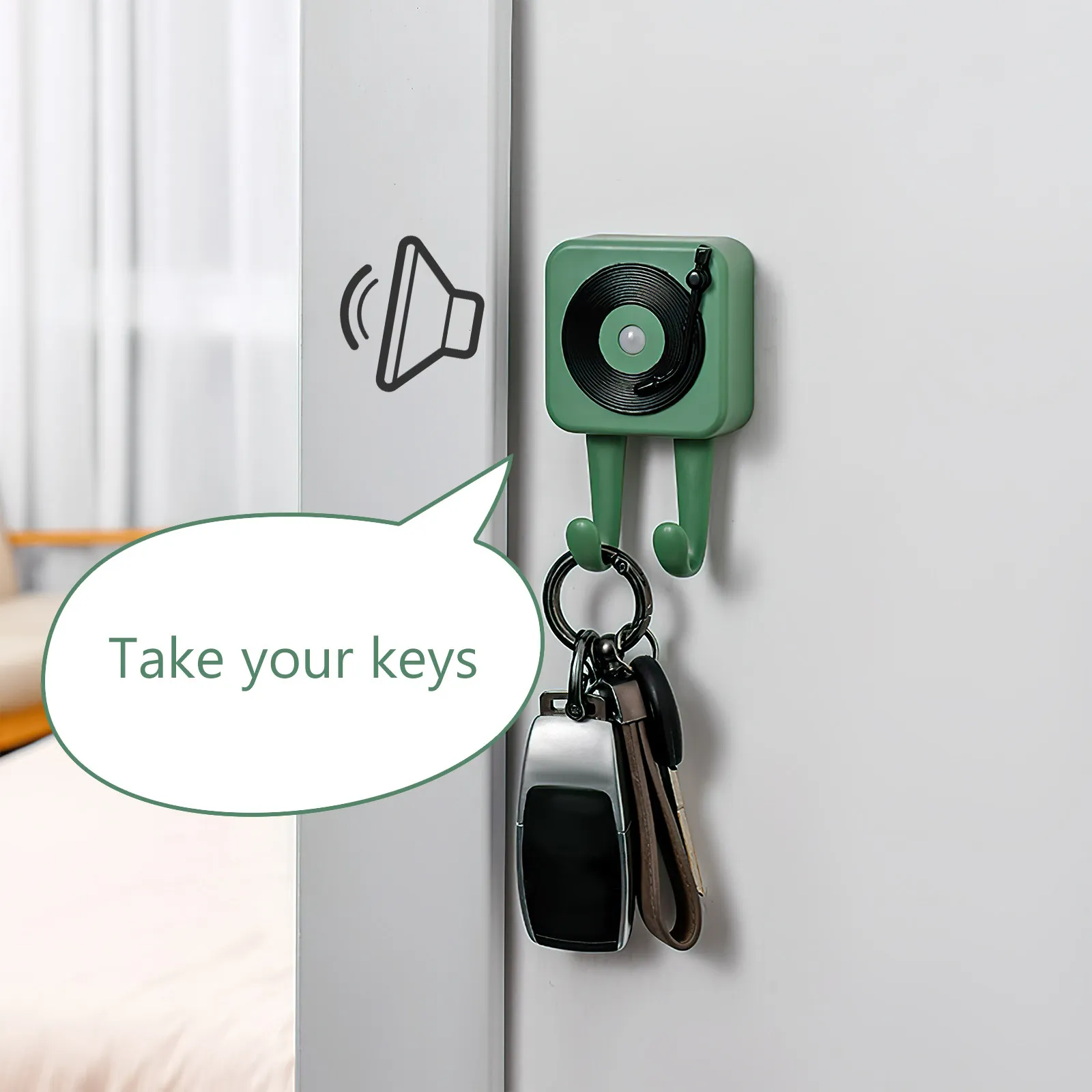 Anti-Lost Alarm Infrared Induction Recorded Voice Reminder Wall Mounted Key Hook Low Power Consumption Human Body Sensor Forgot
Anti-Lost Alarm Infrared Induction Recorded Voice Reminder Wall Mounted Key Hook Low Power Consumption Human Body Sensor Forgot