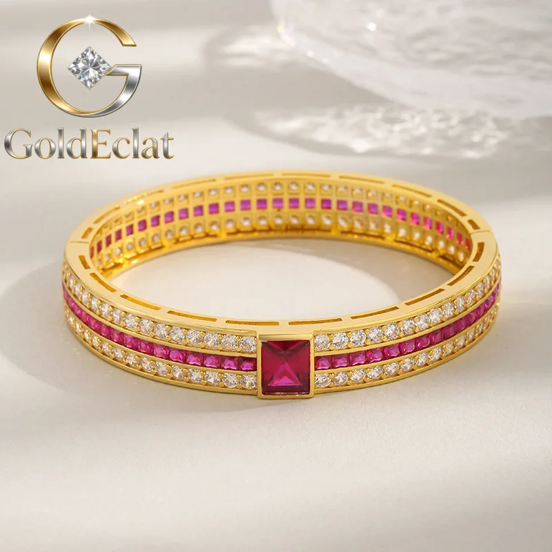 GoldEclat Luxury Solid Platinum PT950 Women's Full Diamond Rectangular Pigeon Blood Red Bracelet
GoldEclat Luxury Solid Platinum PT950 Women's Full Diamond Rectangular Pigeon Blood Red Bracelet