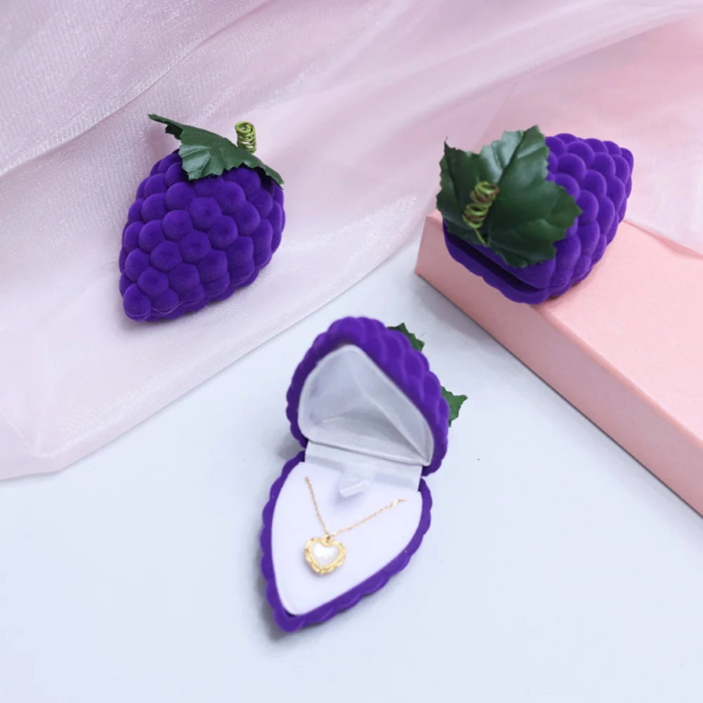 Grape Jewelry Box Organizer Wedding Ring Case Coat Hanger Plastic Embryo Fruit Shaped
Grape Jewelry Box Organizer Wedding Ring Case Coat Hanger Plastic Embryo Fruit Shaped