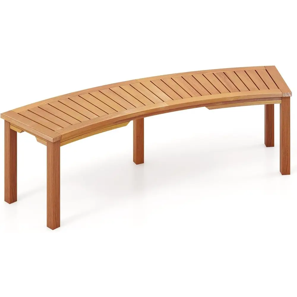 Outdoor Curved Acacia Wood Bench with Slatted Seat, Patio Backyard 2-Person Seating, Max 800 LBS Load, Oil Painted (58)
Outdoor Curved Acacia Wood Bench with Slatted Seat, Patio Backyard 2-Person Seating, Max 800 LBS Load, Oil Painted (58)