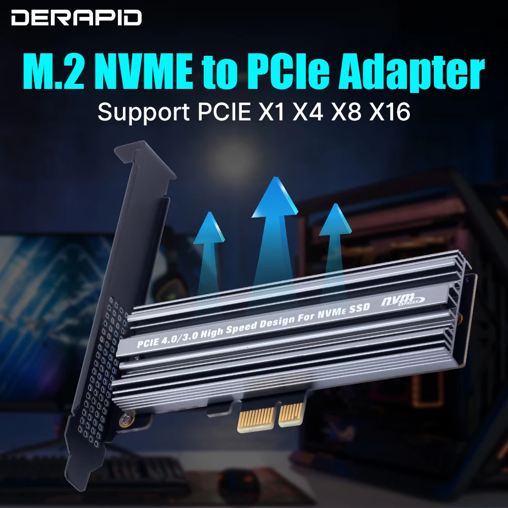 Карта адаптера M.2 NVME SSD для PCIe 4.0 M-Key X1 X4 X8 X16 PCI-E GEN4, полноскоростной интерфейс для настольного ПК, обновление для Win/MAC/Linux
Карта адаптера M.2 NVME SSD для PCIe 4.0 M-Key X1 X4 X8 X16 PCI-E GEN4, полноскоростной интерфейс для настольного ПК, обновление для Win/MAC/Linux