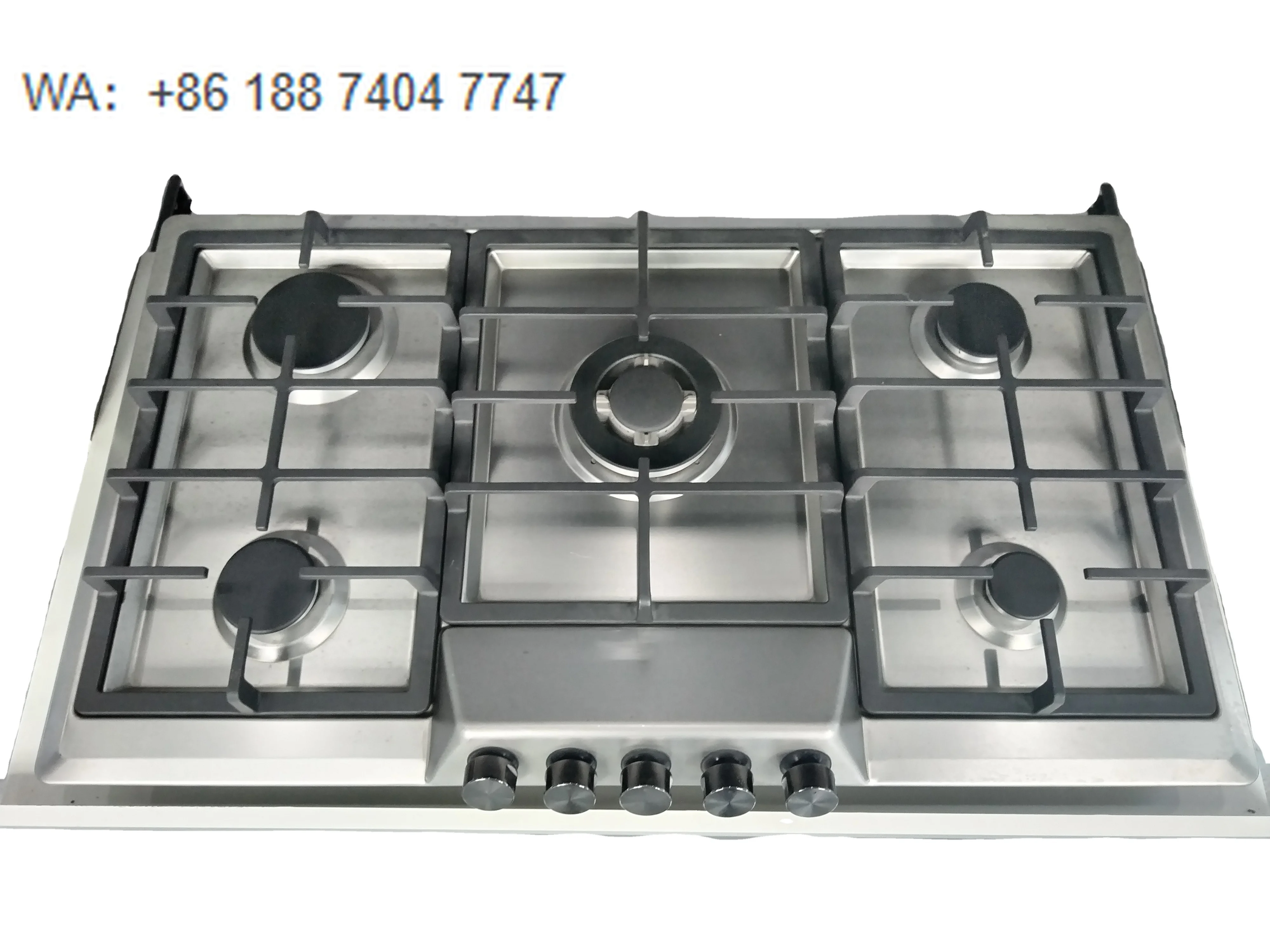 High Efficiency 5 Burners Built-in Gas Cooktop, 900mm Tempered Glass Kitchen Hob with Cast Iron Pan Supports
High Efficiency 5 Burners Built-in Gas Cooktop, 900mm Tempered Glass Kitchen Hob with Cast Iron Pan Supports