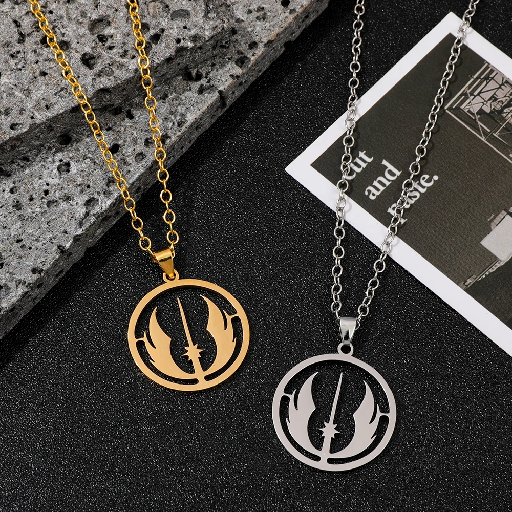 Jedi Order Logo Necklace Fashion Stainless Steel Hollowed-out Pendant Movie Theme Jewelry Accessory for Men And Women
Jedi Order Logo Necklace Fashion Stainless Steel Hollowed-out Pendant Movie Theme Jewelry Accessory for Men And Women