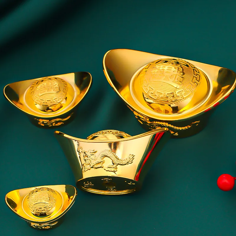 Homozygous Gold Ingot Ornaments, Solid Gold Bars Bricks and Copper Alloys, Small Gifts and Crafts Chinese Fengshui Money Statue
Homozygous Gold Ingot Ornaments, Solid Gold Bars Bricks and Copper Alloys, Small Gifts and Crafts Chinese Fengshui Money Statue