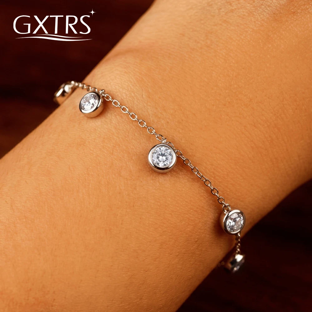 GXTRS 3mm Full Moissanite Bubble Bracelets For Women 925 Sterling Silver Fashion Lab Diamond Hand Chains Fine Jewelry Certified
GXTRS 3mm Full Moissanite Bubble Bracelets For Women 925 Sterling Silver Fashion Lab Diamond Hand Chains Fine Jewelry Certified
