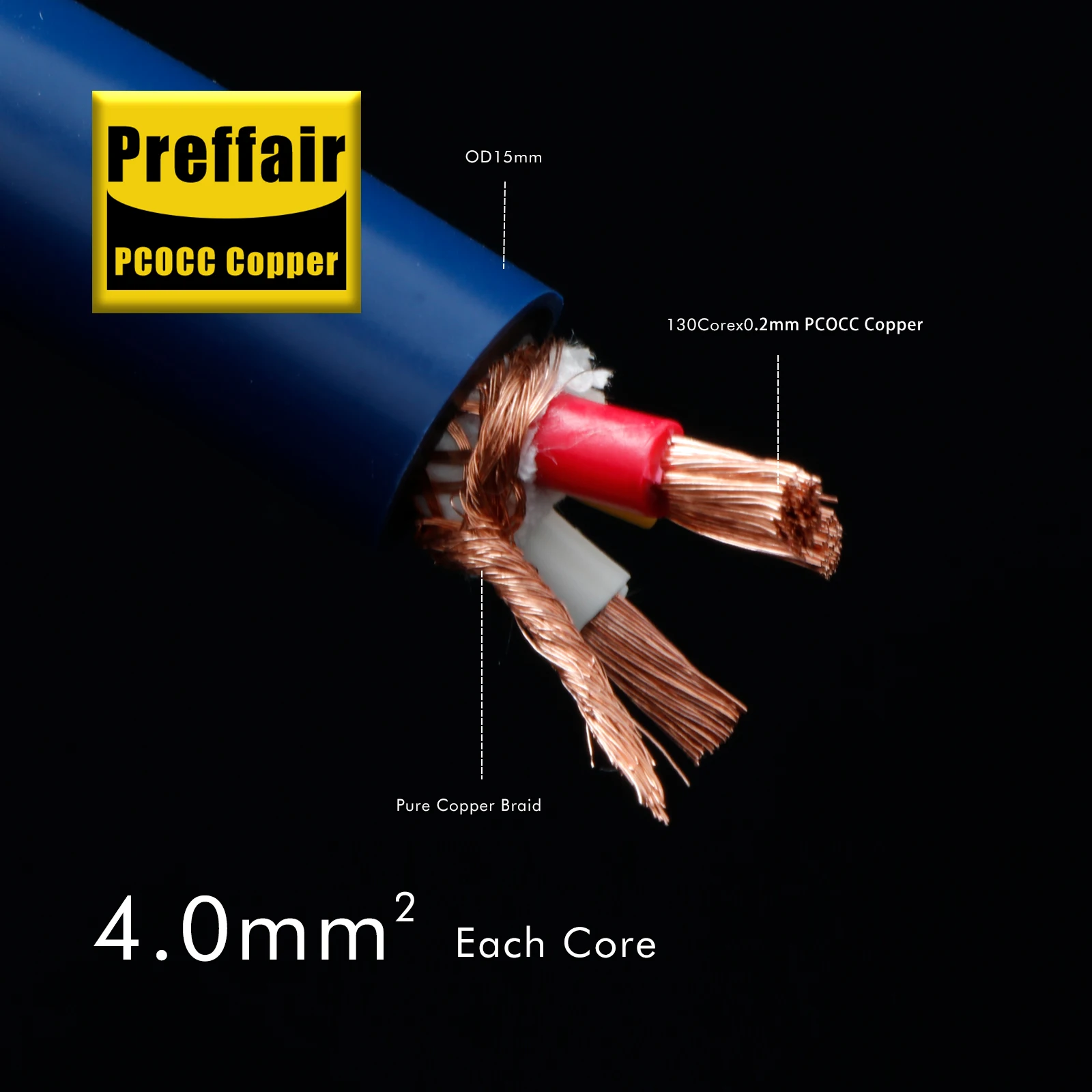 Preffair AC DIY Bulk Power Cable D517 PCOCC Copper Pure Copper Braid Shielding 11AWG Loose Audiophile Amplifier Power Cord
Preffair AC DIY Bulk Power Cable D517 PCOCC Copper Pure Copper Braid Shielding 11AWG Loose Audiophile Amplifier Power Cord