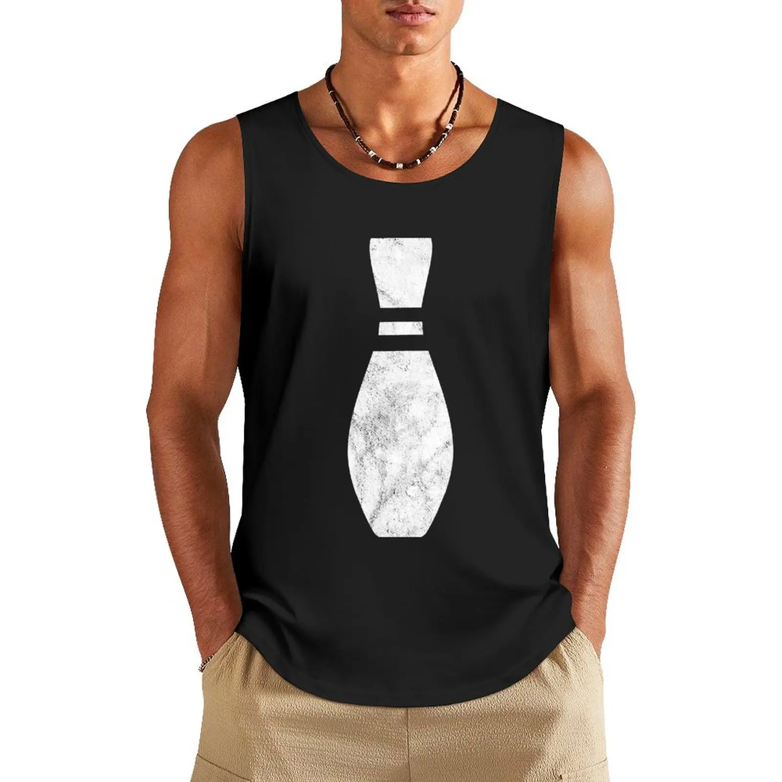Simple Bowling Shirt - Single Distressed Bowling Pin Tank Top Men's vest anime top sleeveless shirts Men's summer t-shirt
Simple Bowling Shirt - Single Distressed Bowling Pin Tank Top Men's vest anime top sleeveless shirts Men's summer t-shirt