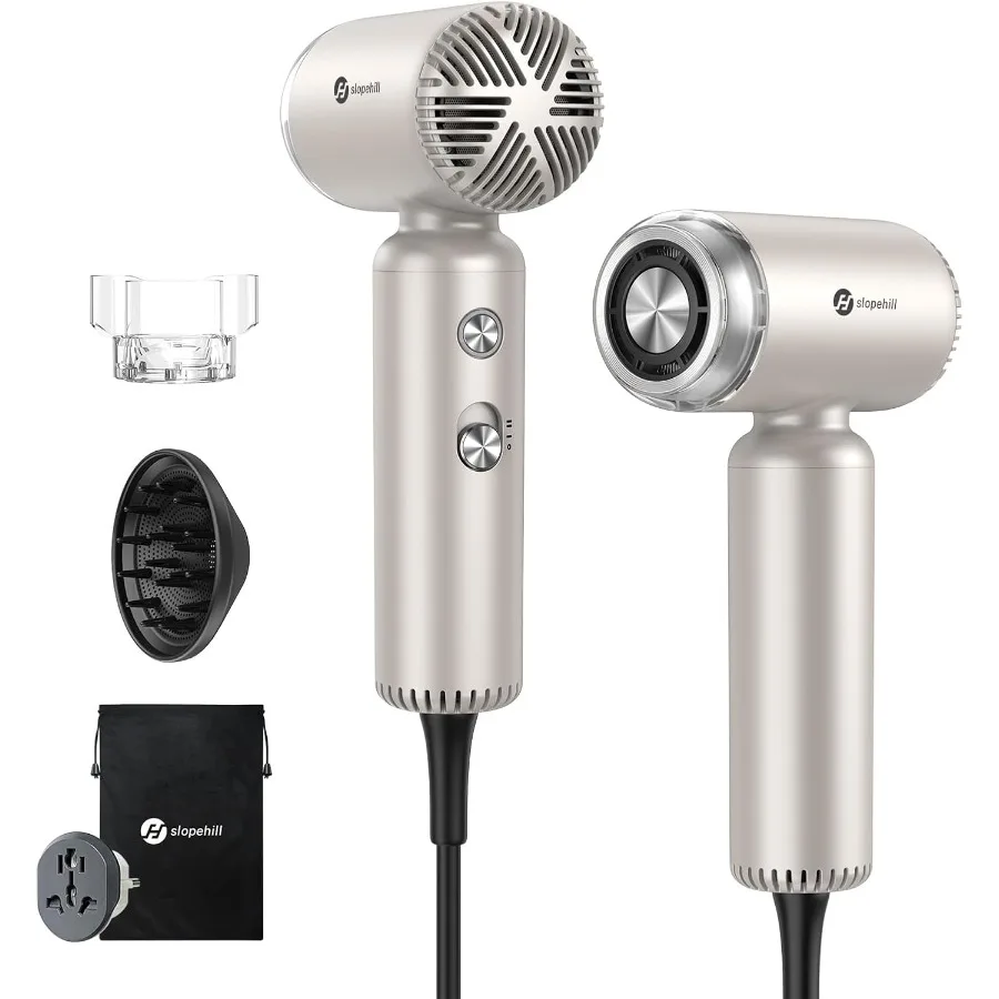 Travel Dual Voltage Hair Dryer - Lightweight Compact Portable 110000 RPM High Speed Fast Drying Professional Ionic Blow Dryer 1
Travel Dual Voltage Hair Dryer - Lightweight Compact Portable 110000 RPM High Speed Fast Drying Professional Ionic Blow Dryer 1