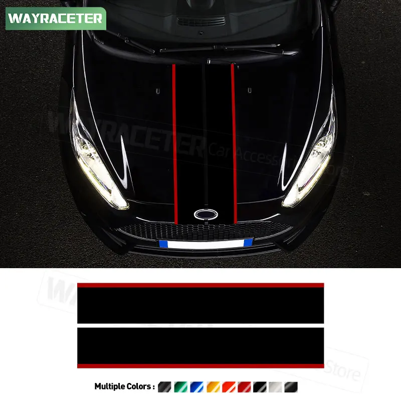 Car Hood Bonnet Stripes Sticker Engine Cover Vinyl Decal For Ford Focus 2 3 4 MK2 MK3 MK4 Fiesta MK6 MK7 MK8 ST Accessories
Car Hood Bonnet Stripes Sticker Engine Cover Vinyl Decal For Ford Focus 2 3 4 MK2 MK3 MK4 Fiesta MK6 MK7 MK8 ST Accessories
