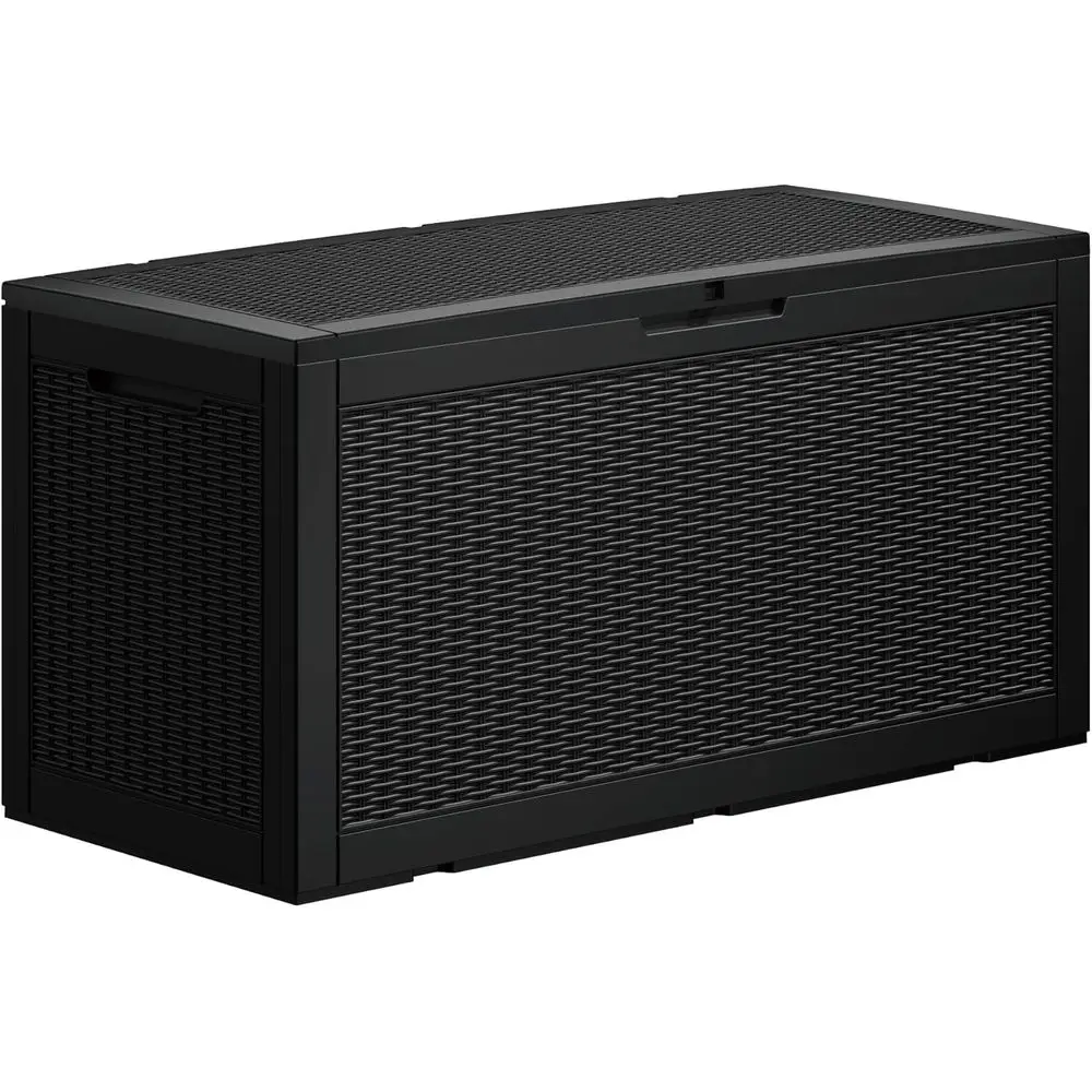 100 Gallon Waterproof UV-Resistant Outdoor Storage Box for Decks, Cushions, and Pool Accessories, Black
100 Gallon Waterproof UV-Resistant Outdoor Storage Box for Decks, Cushions, and Pool Accessories, Black