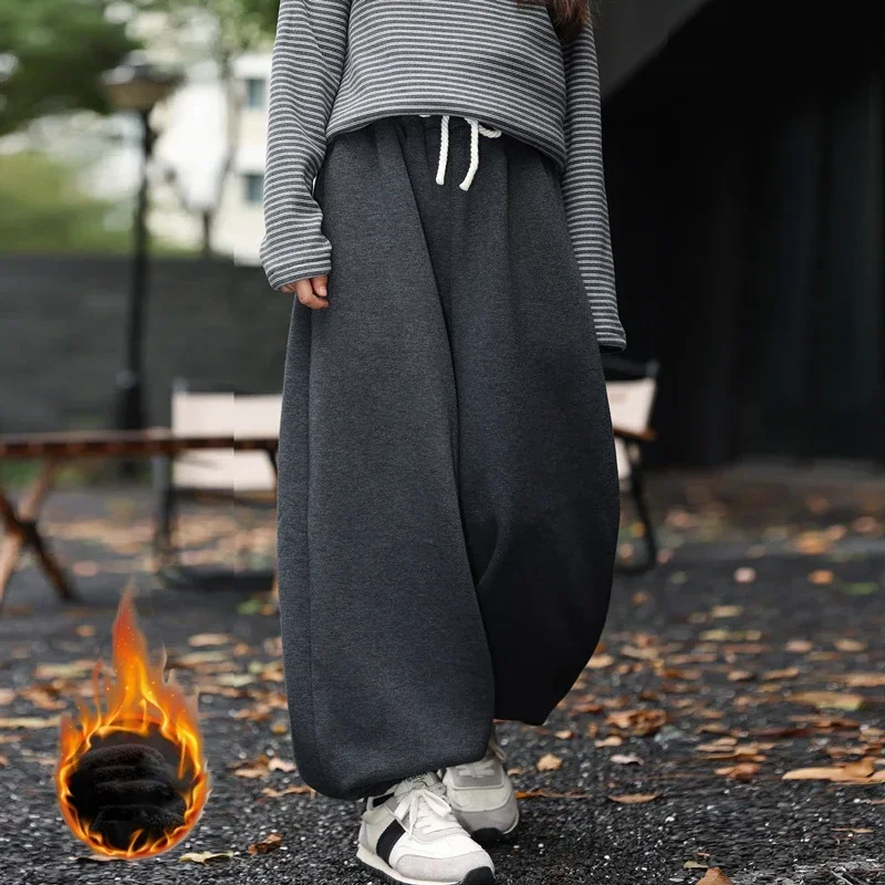 Girls Casual Trousers Autumn Winter Fleece Thicken Warm Sweatpants Grey Daily Loose School Kids Wide Leg Pants Children Clothing
Girls Casual Trousers Autumn Winter Fleece Thicken Warm Sweatpants Grey Daily Loose School Kids Wide Leg Pants Children Clothing