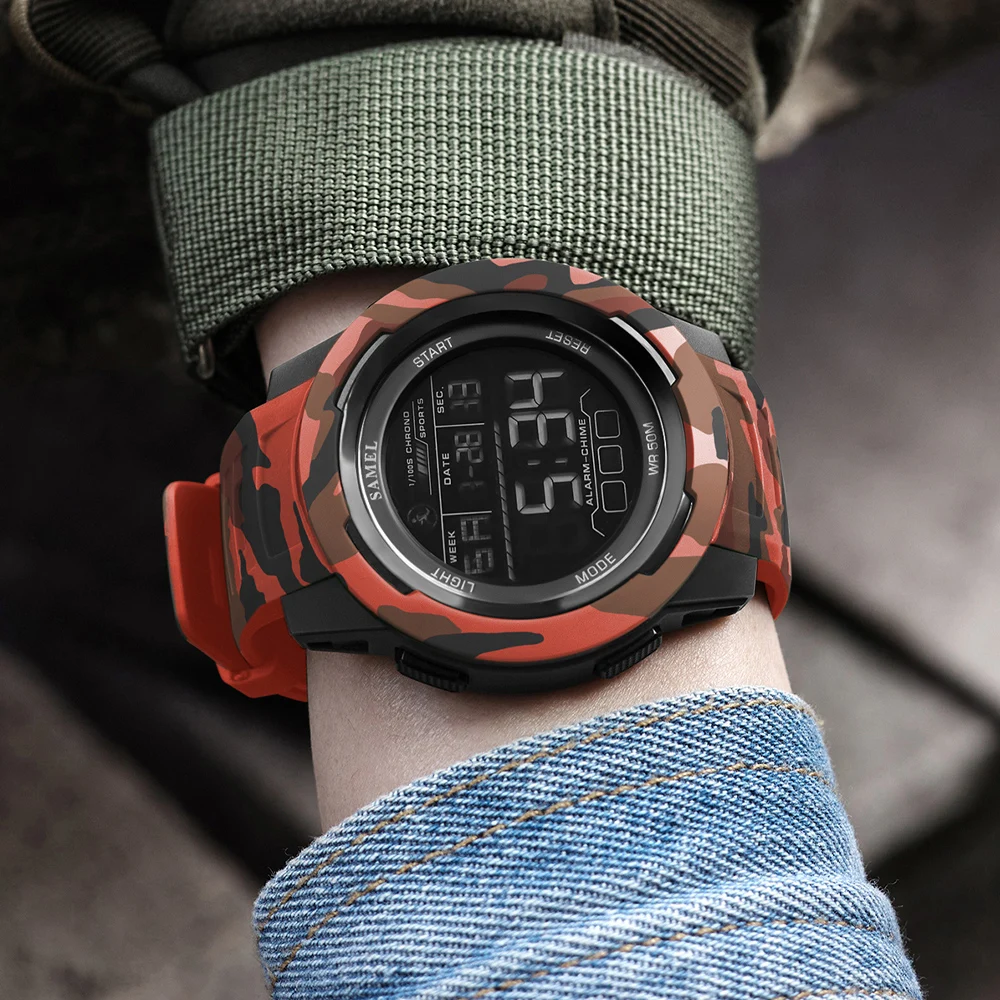 SMAEL 8105 Watch for Men Digital Watches Sports LED Wristwatches Men's 50m Waterproof Watch Digital Light Stopwatch
SMAEL 8105 Watch for Men Digital Watches Sports LED Wristwatches Men's 50m Waterproof Watch Digital Light Stopwatch