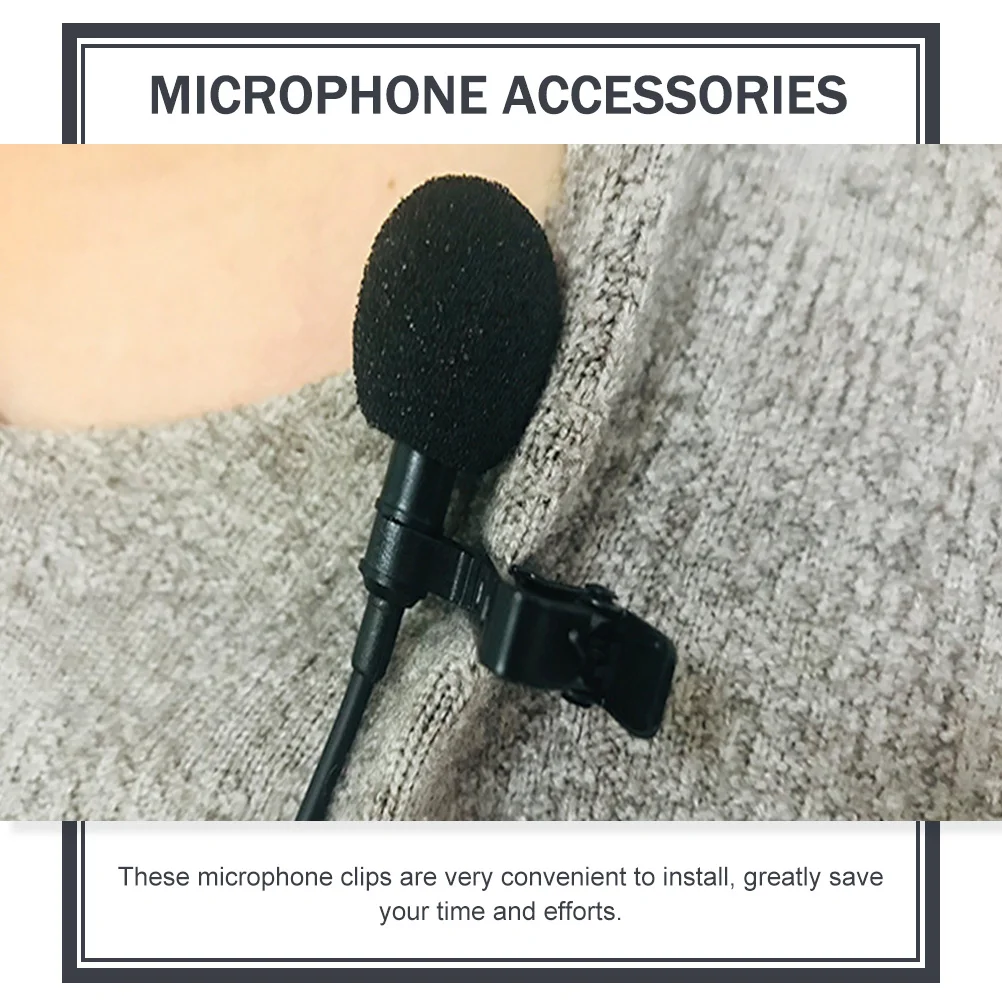 10Pcs Microphone Clips Plastic Mic Holder for Lapel Shirt Mount Universal Fit Lavalier Mic Clip Compact Portable Black Collar
10Pcs Microphone Clips Plastic Mic Holder for Lapel Shirt Mount Universal Fit Lavalier Mic Clip Compact Portable Black Collar