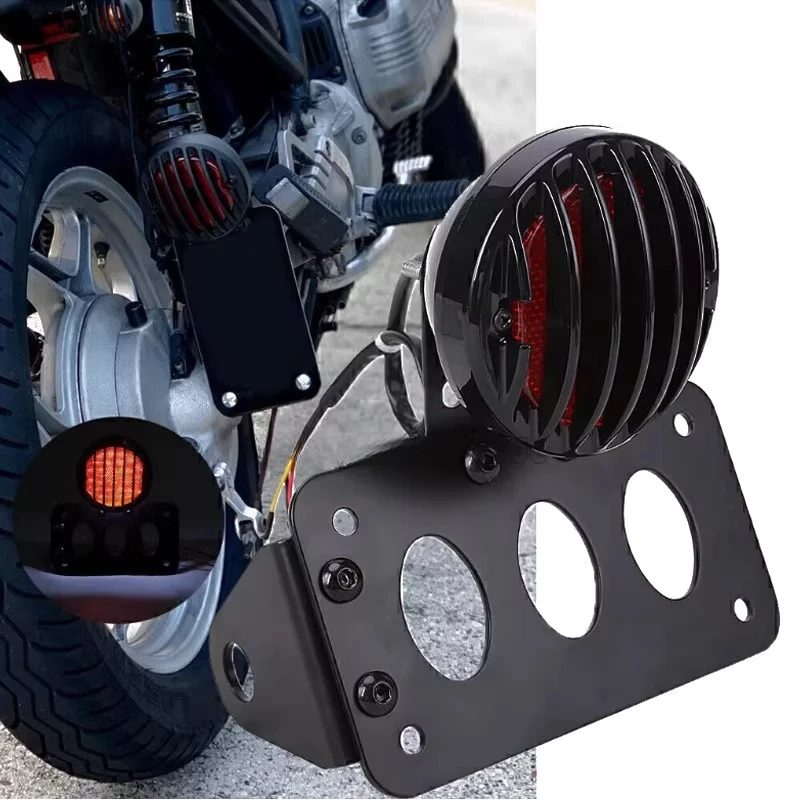 Motorcycle Side Mount Tail Light Indicators w/ License Number Plate Bracket Accessory For Harley Bobber Sportster XL for Yamaha
Motorcycle Side Mount Tail Light Indicators w/ License Number Plate Bracket Accessory For Harley Bobber Sportster XL for Yamaha