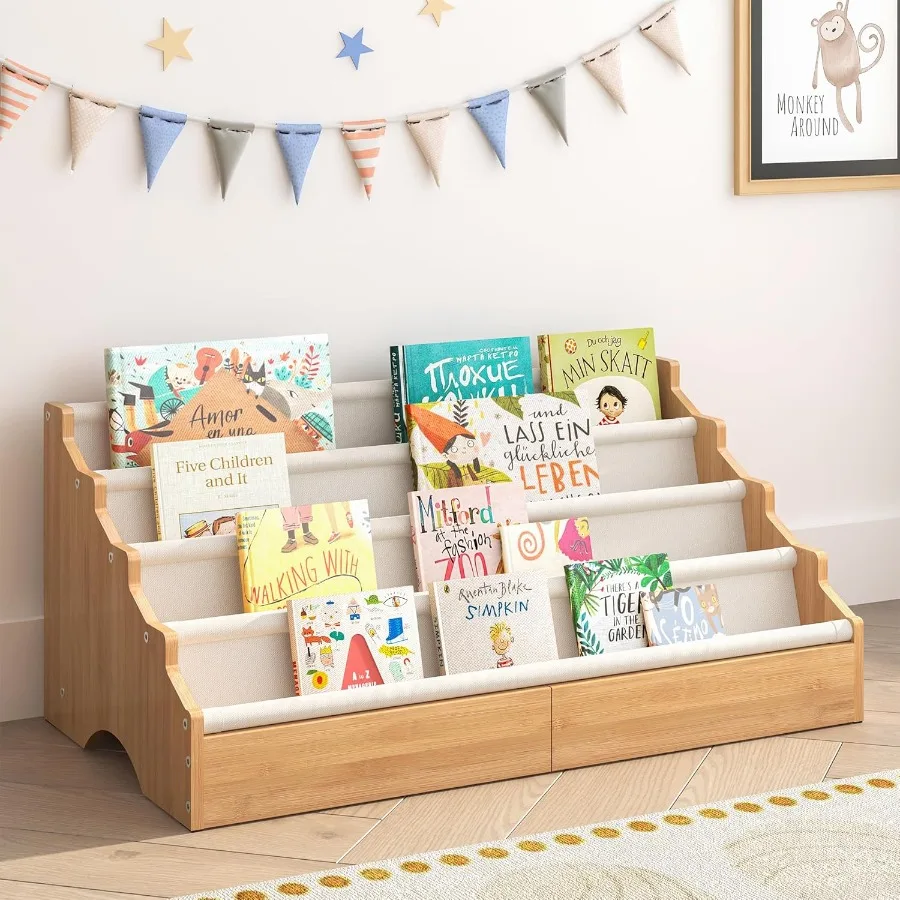 ELYKEN Toddler Bookshelf for Rooms Nursery Book Shelves with Open Forward Display Montessori Book shelf for Baby Room Small Cla
ELYKEN Toddler Bookshelf for Rooms Nursery Book Shelves with Open Forward Display Montessori Book shelf for Baby Room Small Cla