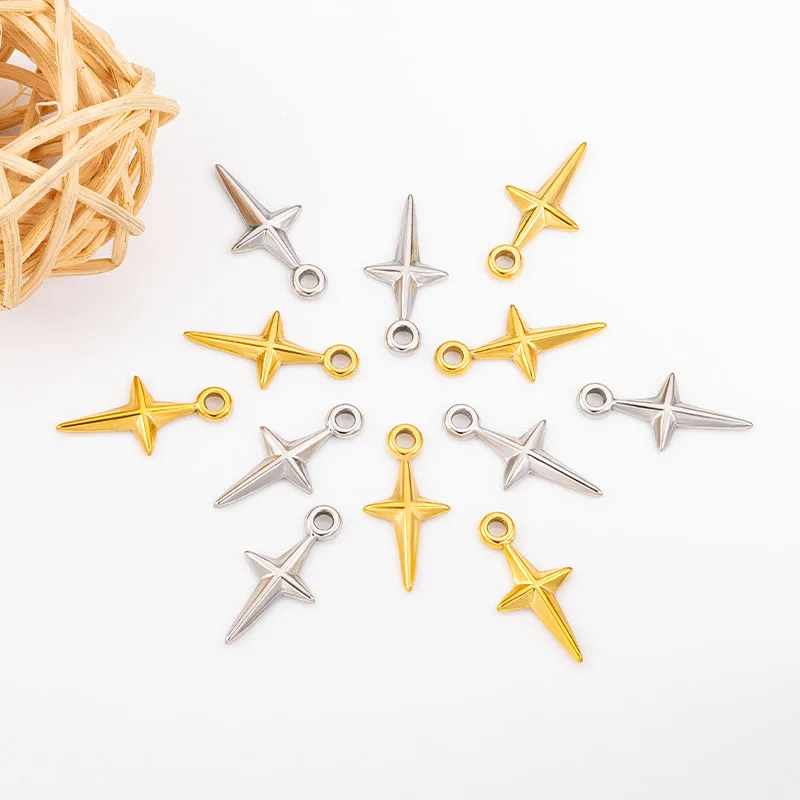 10Pcs Stainless Steel Stars Cross Charms For Jewelry Making DIY Earring Bracelet Necklace Pendant Finding Supplies Material
10Pcs Stainless Steel Stars Cross Charms For Jewelry Making DIY Earring Bracelet Necklace Pendant Finding Supplies Material
