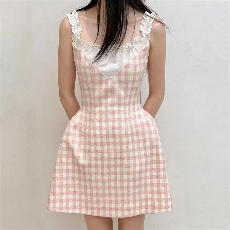 Women's dress New color blocking patchwork plaid mini dress for summer 2025 cotton blend sleeveless short dresses party dresses
Women's dress New color blocking patchwork plaid mini dress for summer 2025 cotton blend sleeveless short dresses party dresses