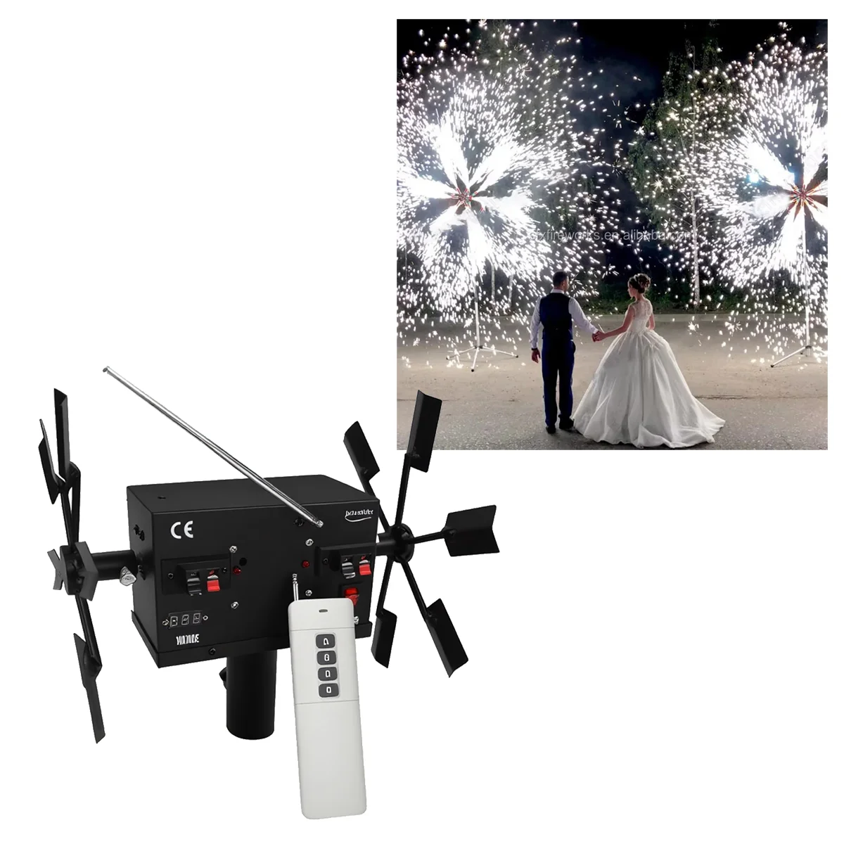 Double wheel wireless remote control spinning rotate in one direction windmill stage effect machine Wedding Marriage Bride Show
Double wheel wireless remote control spinning rotate in one direction windmill stage effect machine Wedding Marriage Bride Show