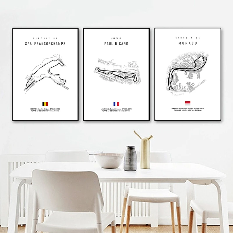 Circuit Wall Art Canvas Paintings Race Track Posters and Prints Decorative Pictures for Racing Enthusiast Living Room Home Decor
Circuit Wall Art Canvas Paintings Race Track Posters and Prints Decorative Pictures for Racing Enthusiast Living Room Home Decor