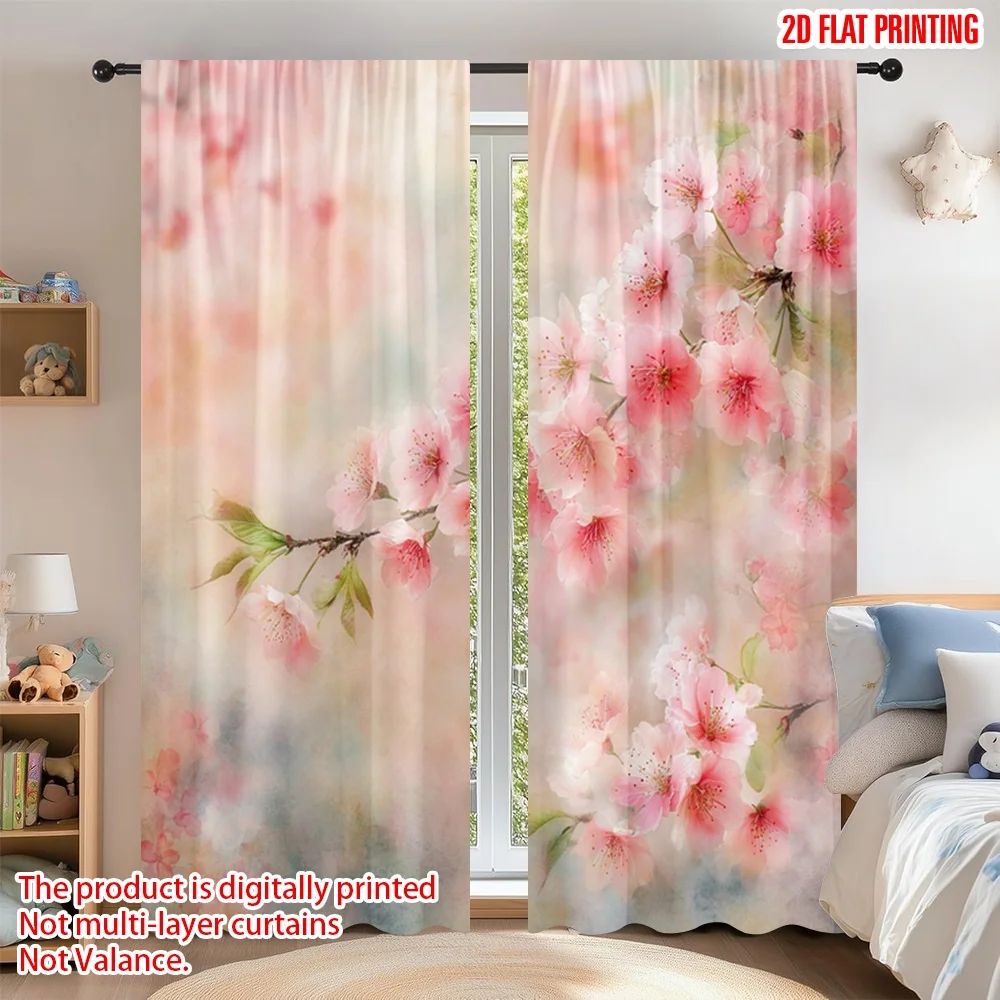 2D flat printing 2pcs Curtain Window Curtains Spring Sakura Blossoms Digital Printed Polyester Drapes Seasonal Party & Holiday
2D flat printing 2pcs Curtain Window Curtains Spring Sakura Blossoms Digital Printed Polyester Drapes Seasonal Party & Holiday