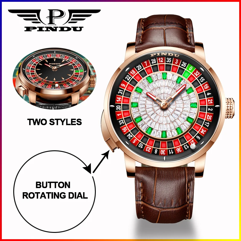 NEW PINDU Rotating dial design Mechanical Watch Men Japan NH35 Movement Sapphire Waterproof leather luxurious Automatic watch
NEW PINDU Rotating dial design Mechanical Watch Men Japan NH35 Movement Sapphire Waterproof leather luxurious Automatic watch