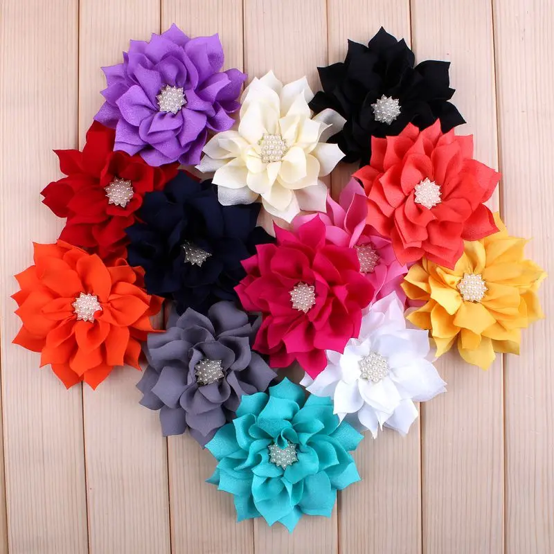 3.6" 13Colors Handmade Fabric Lotus Flowers For Hair Accessory Artificial Wedding Decorative Flowers+Pearl Buttons
3.6" 13Colors Handmade Fabric Lotus Flowers For Hair Accessory Artificial Wedding Decorative Flowers+Pearl Buttons