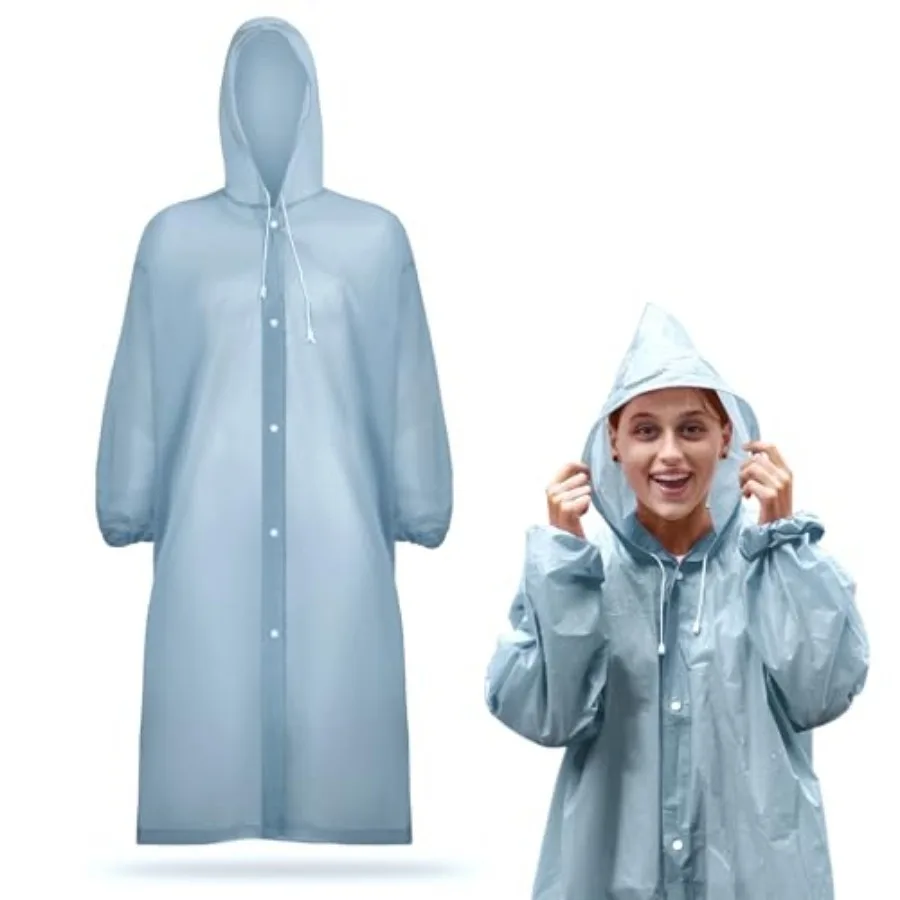 Rain Ponchos for Adults Reusable Rain Coats with Hood and Drawstring Thicken Ponchos Waterproof for Women
Rain Ponchos for Adults Reusable Rain Coats with Hood and Drawstring Thicken Ponchos Waterproof for Women