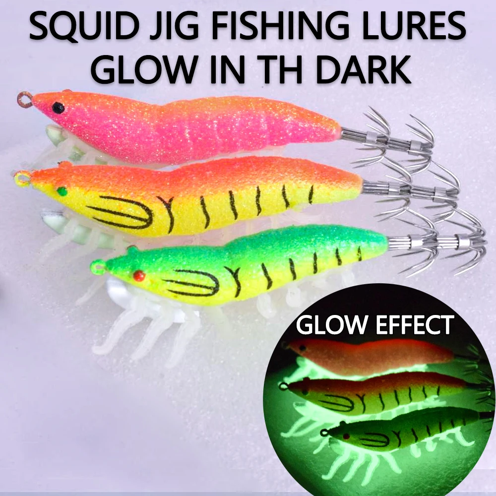 10 Pcs Luminous Wood Shrimp Simulated Bait with Double-Layer Squid Hook Multiple Models Soft Footed Shrimp Sea Fishing Gear
10 Pcs Luminous Wood Shrimp Simulated Bait with Double-Layer Squid Hook Multiple Models Soft Footed Shrimp Sea Fishing Gear