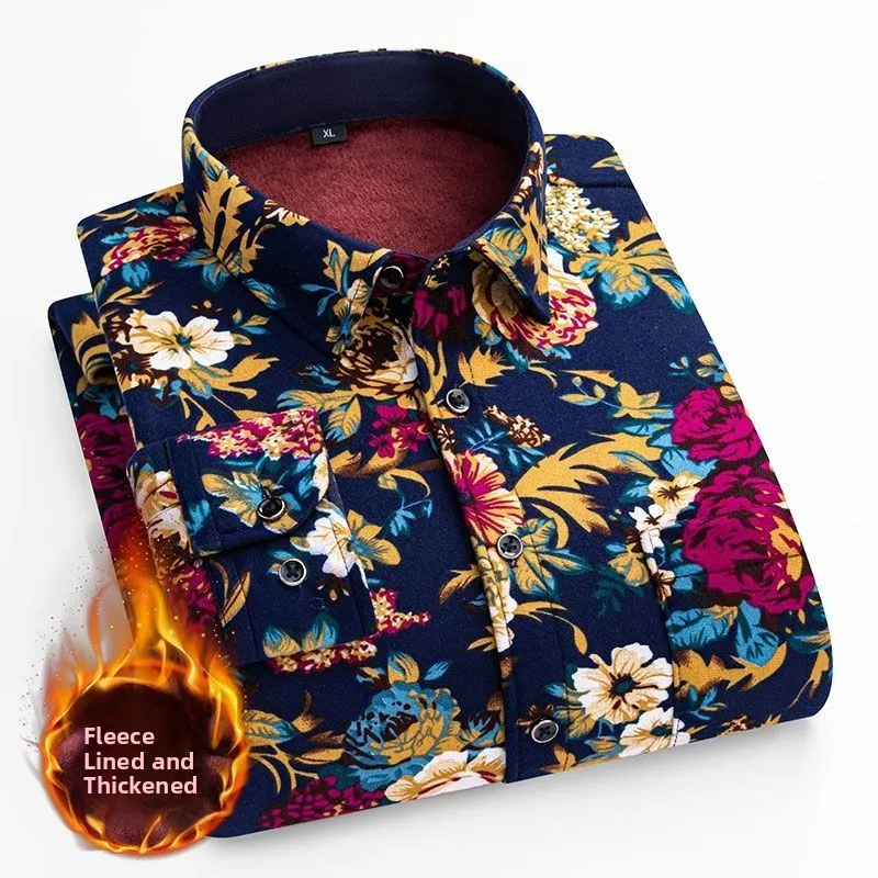 Thiened Fce Warm Plaid irt for Men Casual Print Long Sve Dad Men's Winter Clothing Breathable Wear Resistant irt
Thiened Fce Warm Plaid irt for Men Casual Print Long Sve Dad Men's Winter Clothing Breathable Wear Resistant irt