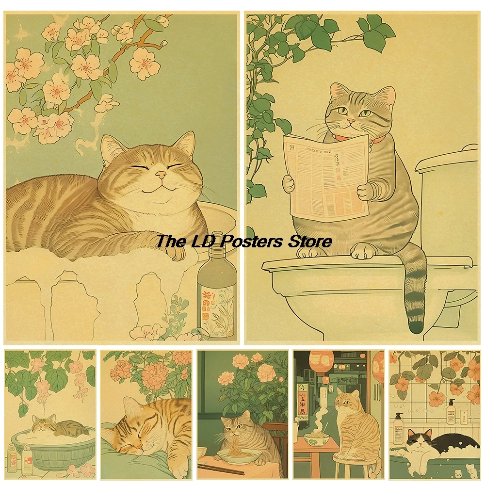 30X21cm Bathtub Cat Posters Canvas Kraft Paper Modern Art Picture Landscape Wall Coffee Aesthetic Harajuku Wall Poster
30X21cm Bathtub Cat Posters Canvas Kraft Paper Modern Art Picture Landscape Wall Coffee Aesthetic Harajuku Wall Poster