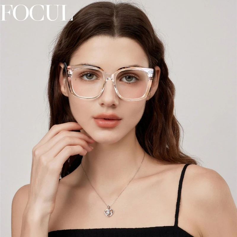 FOCUL Square TR90 Anti Blue Light Glasses Currents Photochromic Myopia Eyeglasses Women Customized Prescription Optical Eyewear
FOCUL Square TR90 Anti Blue Light Glasses Currents Photochromic Myopia Eyeglasses Women Customized Prescription Optical Eyewear