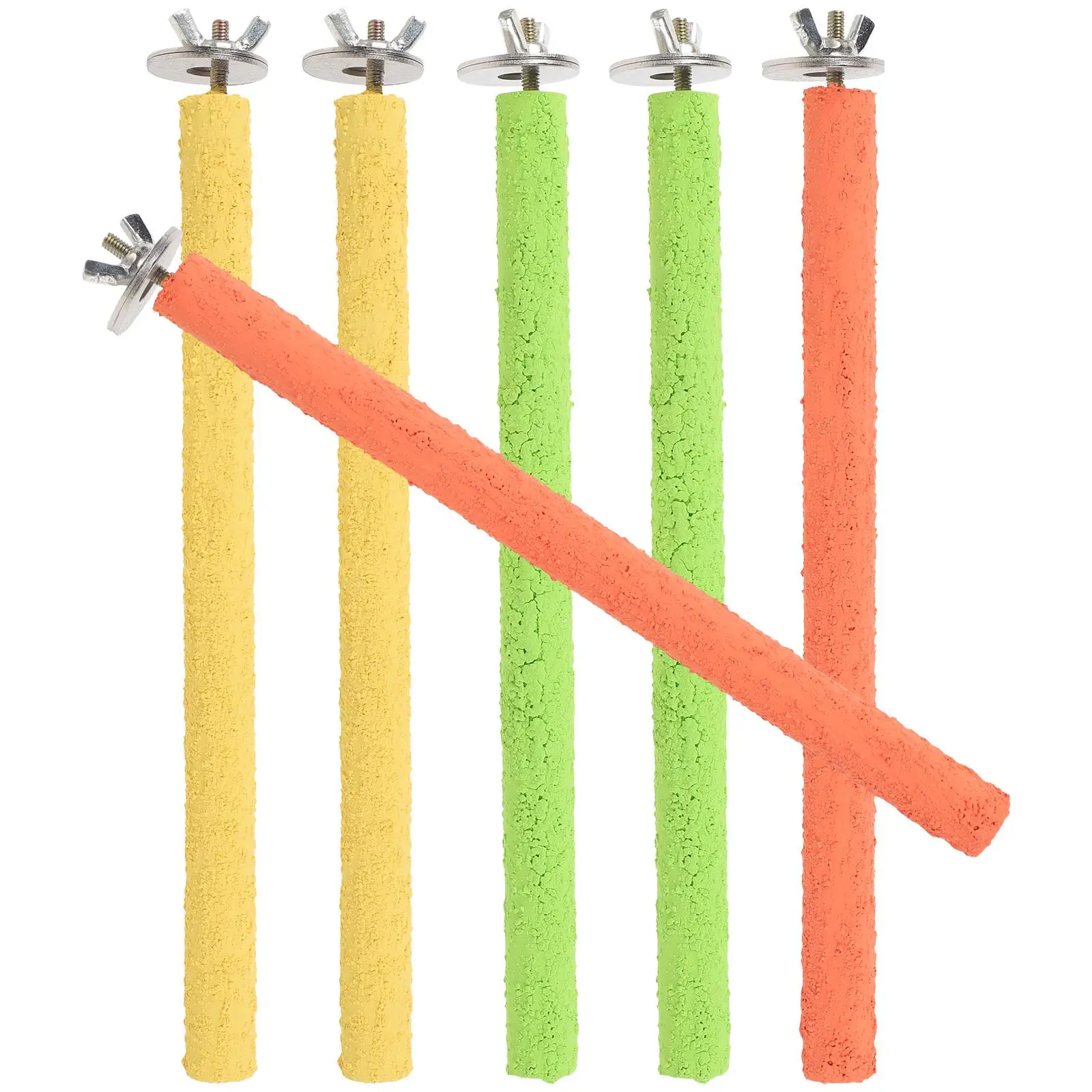 6pcs Frosted Perch 2Orange 2Yellow 1 5cmx20cm Bird Parakeet Cage Perch St Accessories Cage Toys Training Supplies
6pcs Frosted Perch 2Orange 2Yellow 1 5cmx20cm Bird Parakeet Cage Perch St Accessories Cage Toys Training Supplies